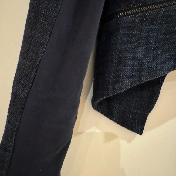 BCBG MaxAzria bolero jacket in navy linen tweed - Picture 8 of 9